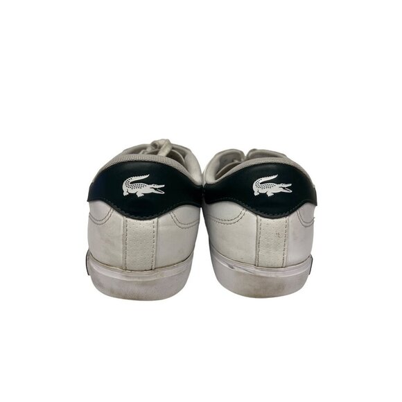 Lacoste Powercourt Low Top Sneakers White Leather Shoes Men's Size 11 - Picture 6 of 9